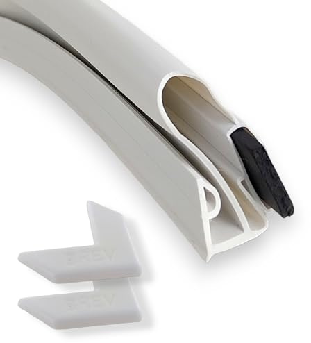 DL-PRO Türdichtung Universal Kühlschrank Gefrierschrank magnetisch 2x1 m | Universal-Türdichtung magnetisch, einklemmbar, 200x100 cm für Kühl- und Gefriergeräte - Profil vor Kauf ausmessen