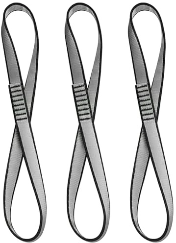 Pesoncarl 3PCS -Kletterschlinge, Polyesterkletterhändler 21, 6 Kning Heavy Duty Rock Sling Runner Gurtbänder für Outdoor, Abseilen, Schwung, Yoga -Hängematte, Seile