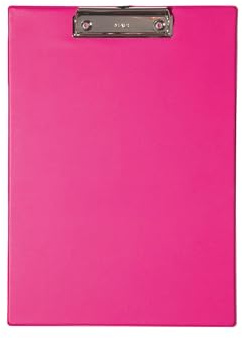 MAUL Klemmbrett A4 | Klemmbrett aus Karton mit Folie | Schreibbrett mit Papierklemme | Clipboard mit moderner Klemmer zur Aufbewahrung von Papier | für Büro, Küche und Werkstatt | Pink