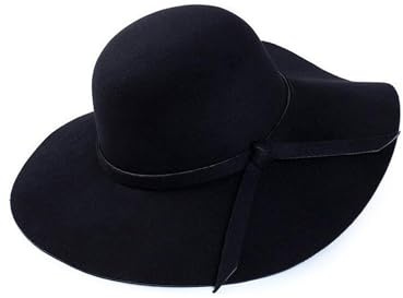 Anuedgis Damen Retro Schlapphut Klassische breite Krempe Bowler Hüte Vintage Schleife Fedora Hüte Kirche Party Sonnenhut