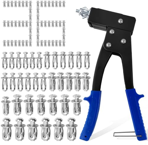 36 Hohlraumdübel Metall (6 Größen) Montagezange hohlraumdübel Set ho hlraumdübel Zange Spreizdübel Metall Expansion Screw Petal Nuts Perfekt mit Hohlwänden Gipskarton Sperrholzplatten