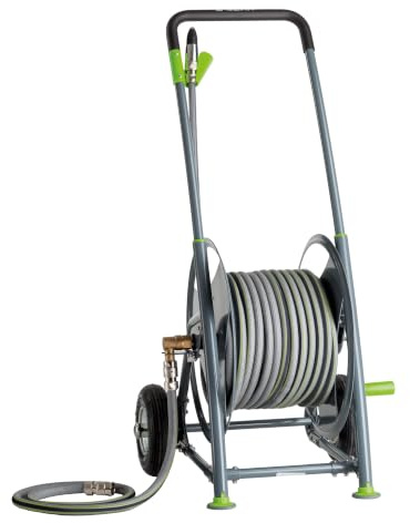 GEKA plus Schlauchwagen P40SST (für Trinkwasser, Gestell pulverbeschichtetes Stahlrohr, Anschlüsse G 3/4, Luftbereifung, Halterung für Geräte) 42.8505.9