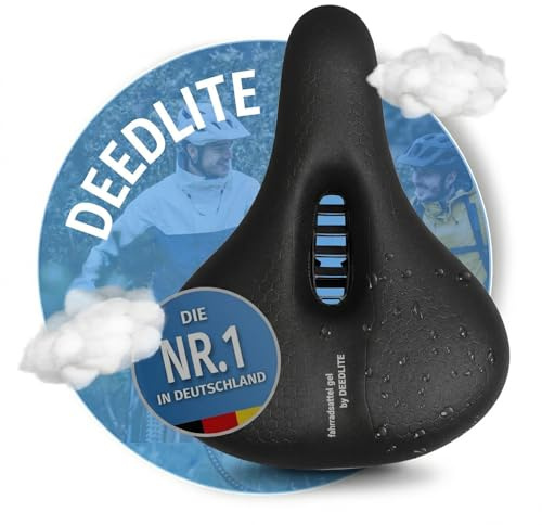 Deedlite Bike Sattel Premium Universal Sattel Pro 3.0 - Endlich Schmerzfrei Radfahren | Bequem Weich Memory Schaum Radsattel