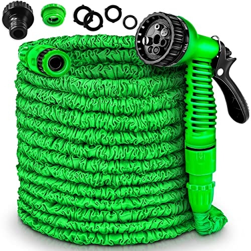 TRESKO® flexiSchlauch - Flexibler Gummi Gartenschlauch Wasserschlauch dehnbar Flexi Wonder (7,5 Meter)