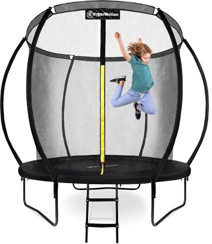 Hypermotion Trampolin Outdoor Kinder 244/305 / 366/430 / 487 cm Kindertrampolin ab 3 Jahre - Schnelltrocknend und Wasserabweisend - Ausgezeichnete Sprungkraft - Gartentrampolin