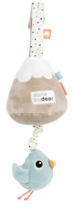Done by Deer Musik Kuscheltier Birdee – Weiche Spieluhr für Babys ab 0 Monaten – Beruhigender Vogel mit Melodie – Babyspielzeug im Farbmix