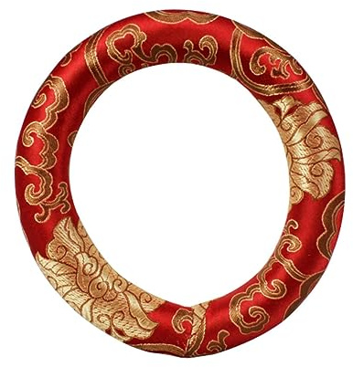 GOOHOCHY Klangschalenunterlage Runde Form Klangschalenmatte Buddhistische Klangschalenkissen Material Für Home Und Büro Dekoration