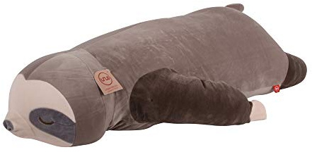 UNUS Faultier Kuscheltier Kissen, 100 cm, Grau, Schwangerschaftskissen | Seitenschläferkissen weich und flauschig, Stillkissen