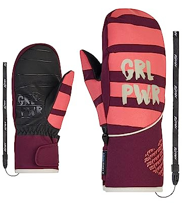Ziener Mädchen LIWANI Ski-Fäustling/Wintersport | wasserdicht, Primaloft, modisch, Velvet red, 5,5