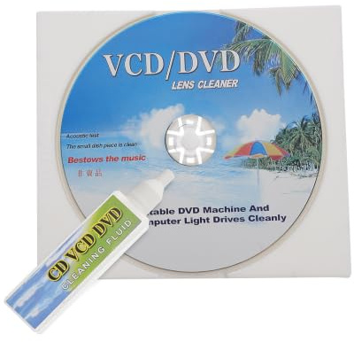UTHCLO Reinigungs CD Set für CD Vcd DVD Player mit Reinigungsflüssigkeit Multifunktionales Equipment zur Tiefen Laseroptik Reinigung und Verbesserten Wiedergabe