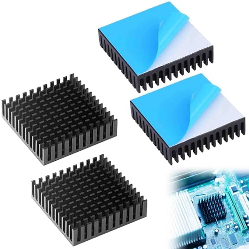 Aluminium Kühlkörper Heatsink 40 * 40 * 11mm Mit Wärmeleitender Kühlrippen für Computerhosts, Halbleitergeräte Kühler, 4 Stück