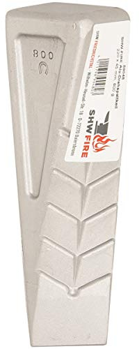 SHW-FIRE Alu-Spaltkeil, Drehspaltkeil, 800 g, Geschmiedet und Führungsrille | Für Forst- und Holzarbeiten | Baumfällarbeiten | Keil | Größe 21 cm