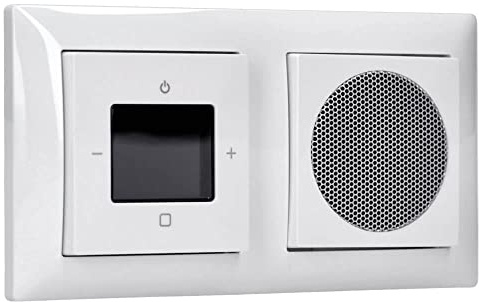 Busch-Jaeger Komplett-Set Unterputz UP DAB+ Radio 8215 U-101 Busch-balance SI Alpinweiß Lautsprecher 8223 U Abdeckung Zentralscheibe 8253-914 8252-914-101 2-fach Rahmen 1722-914
