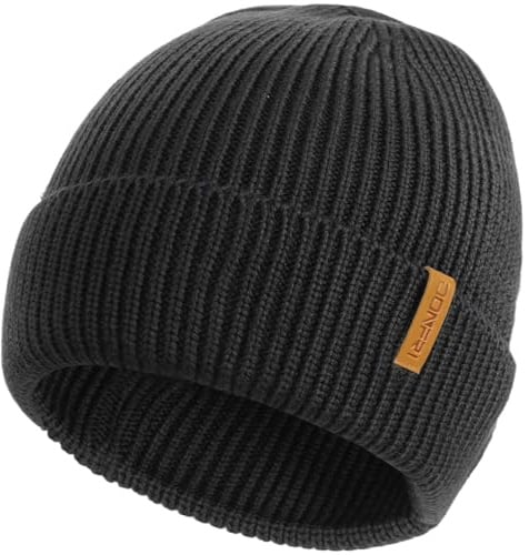 Donfri Merinowolle Mütze Herren Warme Wintermütze Beanie Herren Winter Weiche Strickmütze Hat Geschenk
