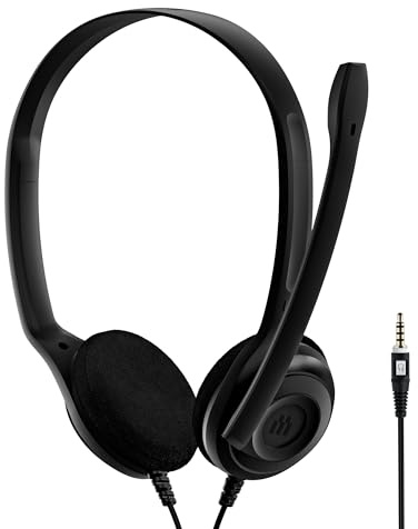EPOS PC5 Chat Kabelgebundenes Headset für PC – Leichtes On-Ear-Headset, Mikrofon mit Geräuschunterdrückung, Kristallklarer Klang, Bequeme Passform für lange Anrufe, 3,5mm Klinke, für Arbeit & Meeting