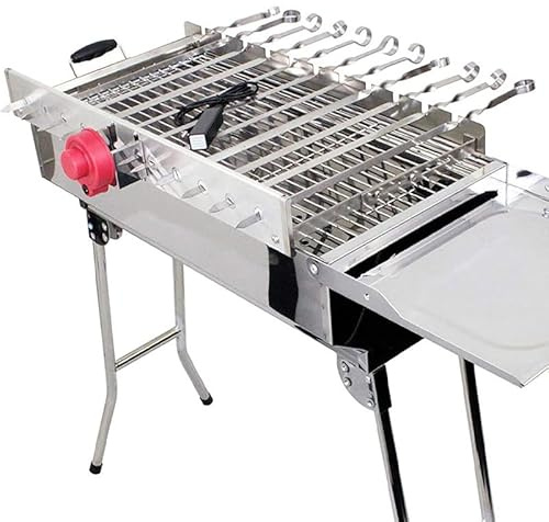 Renschler Line Grillset XXL, Grillmaster Spießdreher + Motor + Powerbank + Mangal + 11 Spieße