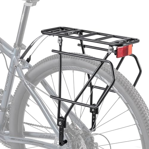 CXWXC Fahrrad Gepäckträger Hinten mit Reflektor MTB Gepäckträger maximaler Belastung 27kg Fahrradgepäckträger für 26-29 Zoll