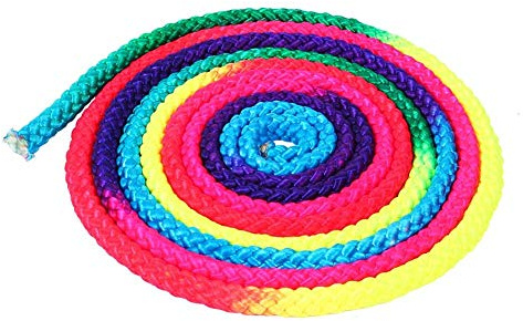 TICFOX Rope Gymnastik - Seilspringen Gymnastic Springseil Rhythmische Gymnastik Kunst Seil Sporttraining Seil Rainbow Color