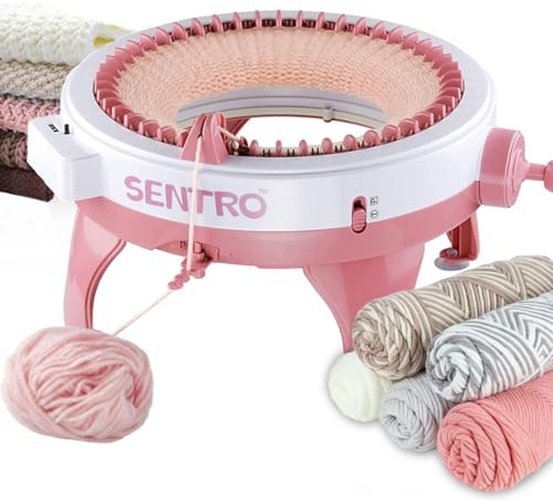 BUAOB SENTRO Strickmaschine Mit 48 Nadeln Und Reihenzähler - Für Erwachsene Mütze, Socke Und Schal