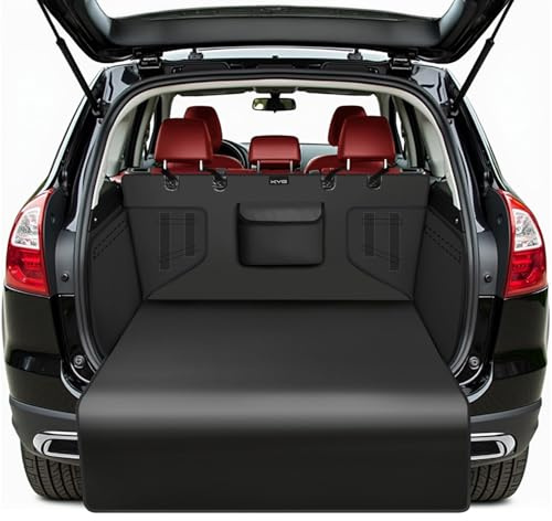 KYG Kofferraumschutz Hund Universelle wasserdichte & Widerstandsfähige Kofferraum Schutzmatte Hund mit Seitenschutz Kofferraumschutz Leicht zu reinigen für Auto, SUV & LKW, 185 * 105 * 38cm - Schwarz