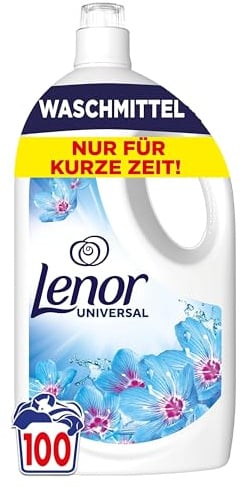 Lenor Flüssigwaschmittel, 100 Waschladungen, Aprilfrisch, Vollwaschmittel, Langanhaltende Frische & Geruchsentfernung Bei Kaltwäsche