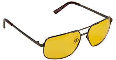 HD Nachtsichtbrille | Blendfreie Nachtfahrbrille | Polarisierte gelbe getönte Linse Sonnenbrille | UV 400 Schutz | Blendfreie Nachtsichtbrille für Damen und Herren | (ROADPATROL), Stil Nr. 4