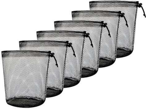 flintronic 2 Stück Kordelzug Netzbeutel, Schwarz Nylon-Netztaschen, Golfballtasche Tragbare Aufbewahrungstaschen, Netz-Balltasche, mit Kordelzug, für Golfbällen und Tennis, 20 * 12CM