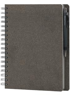 Faber-Castell - Notizbuch Set Espresso mit Poly Ball Kugelschreiber | Blanko Notizbuch mit 18 Seiten und Kugelschreiber Poly Ball schwarz