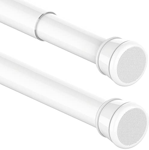 1Stück Vorhangstange Ohne Bohren Spannstange Teleskopstange Vorhang für Badezimmer, Fenster, Kleiderschrank 83-160CM Weiß(Durchmesser 25mm)