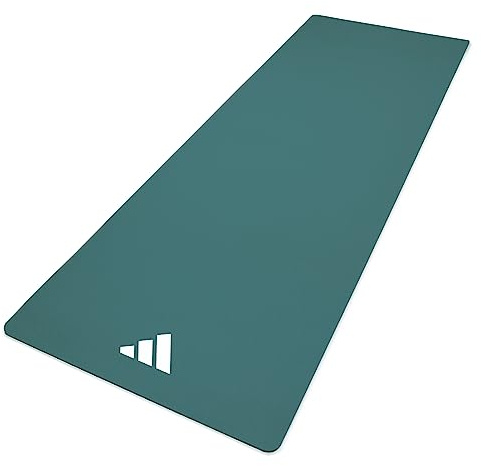 adidas Yogamatte | Rutschfeste Gymnastikmatte aus PVC-freien Materialien, 176 x 61 cm groß, ideal für Yoga, Pilates und Bodenübungen