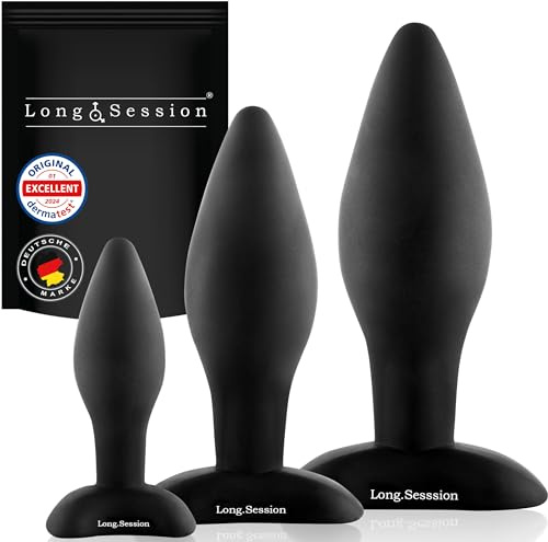 Analplug Set aus hautfreundlichem Silikon für Frauen und Männer in drei Größen Ø2,8cm Ø4,0cm Ø4,5cm. Anal Plug, Buttplug Set für Anfänger und Profis, Analspielzeug als Analdehner und Analplugs