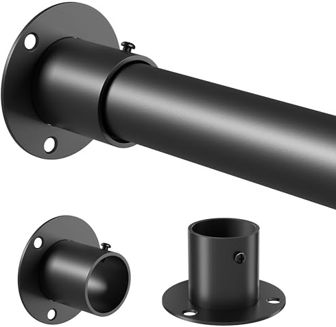 Kleiderstange Schrank, Kleiderstange Ausziehbar 70-90 cm, Kleiderstangen Schwarz für kleiderschrank, Garderoben (25mm Schwarz)