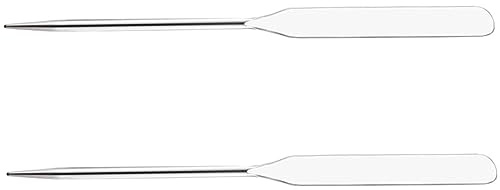 WRITWAA Make Up Mischstäbe zum Mischen von Foundation Kosmetikspatel 2 Stück Edelstahl mit Einfacher Reinigung und Nagelkunst Zubehör