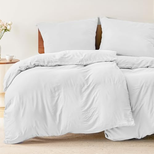 Dreamzie - Bettwäsche 135x200 4teilig Set Weiß – Bettbezug mit 2 Kissenbezug 80x80 – Mikrofaser Weich & Pflegeleicht - Oeko-Tex