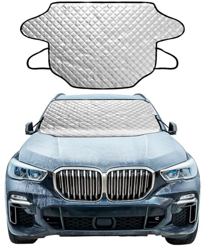 Frontscheibenabdeckung Winterabdeckung Sonnenschutz Faltbare 195x125 cm für Auto SUV PKW gegen Schnee EIS Frost Staub UV-Schutz