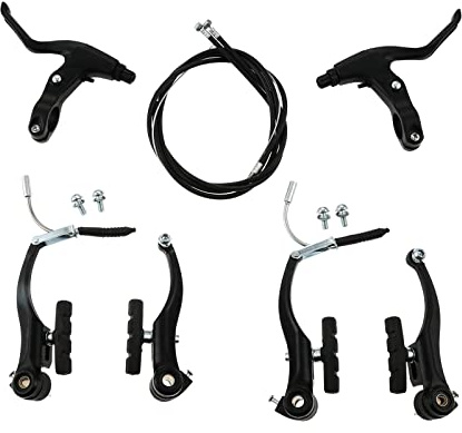 SURIEEN Fahrrad Bremsen Komplett Set mit Bremshebel, Fahrradbremsen Set, Vordere und Hintere MTB Handbremse, Fahrradersatzteile für Mountainbikes und Rennräder