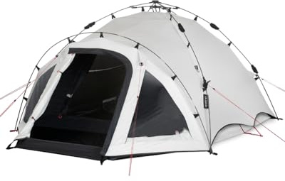 qeedo Quick Oak 3 Campingzelt für 3 Personen - wasserdichtes Festivalzelt mit Quick-Up-System in 60 Sek. aufgebaut - Outdoor Zelt mit abgedunkelter Schlafkabine, 2 Eingängen & stabilen Fiberglas