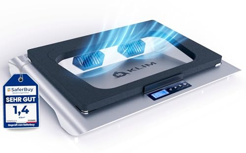 Everest Laptop Cooling Pad - Turbo-Lüfter mit 4300 RPM | Mit RGB Beleuchtung in 6 Farben und zusätzlichem USB-Anschluss, Silber