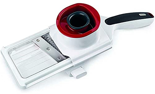 Zyliss E900040 Gemüsehobel mit 4 einstellbaren Schneidstufen und Juliennefunktion, Scharfe Edelstahlklinge für schnelle und saubere Ergebnisse