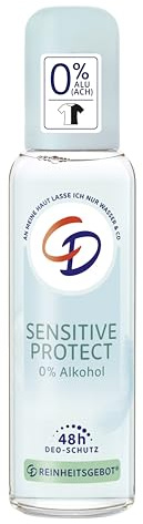 CD Deo Zerstäuber Sensitive Protect | 75 ml | sanftes Deodorant ohne Aluminiumsalze & ohne Alkohol | für empfindliche Haut geeignet | lang anhaltender Schutz für 48 h | vegan