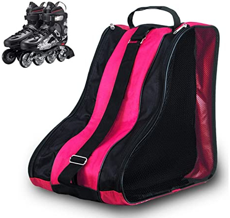 GLAITC Rollschuhtasche, Rollertasche, Unisex, mit verstellbarem Schultergurt, Transporttasche für Schlittschuhe, für Damen, Herren, Kinder