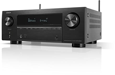 Denon AVR-X2800H 7.2-Kanal AV-Receiver, Dolby Atmos, DTS:X, 6 HDMI Eingänge und 2 Ausgänge, 8K HDMI, HEOS Built-in, Bluetooth, WLAN, AirPlay 2, Alexa kompatibel - Schwarz