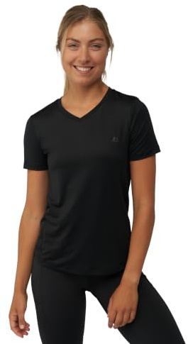 DANISH ENDURANCE Sportshirt Damen, V-Ausschnitt, Atmungsaktiv & Leicht | Sport T-Shirt mit V-Ausschnitt, atmungsaktiv & schnelltrocknend mit Mesh-Seiten für Laufen & Training
