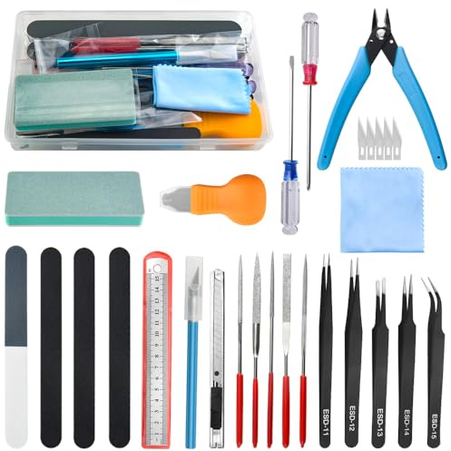 WMYCONGCONG 24 Stück Gundam Modellbauwerkzeug Set Hobby Building Tools Craft Set für den einfachen Modellbau, Reparieren und Reparieren