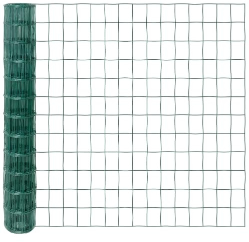 VOSS.garden 10m Gitterzaun 120cm Premium Maschendrahtzaun 100x75mm Gartenzaun Grün Wetterfest Punktgeschweißt