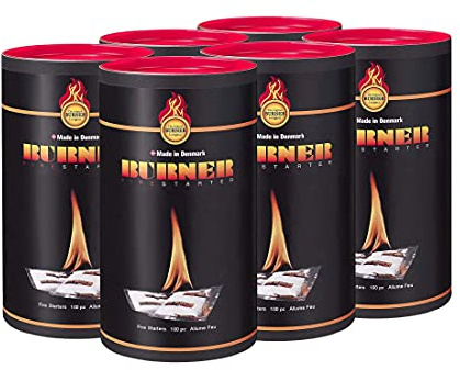 Burner kaminanzünder 600er dose - Die Original Kamin Anzünder für Kamine, Kaminöfen, Offene Feuer, Grill, Zündbeutel - Firelighter