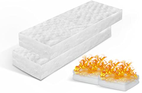 Beekeg 2 Stücke keramikwolle für bioethanol，keramikschwamm für bioethanol Kamin，tischkamin Indoor，Brennkammer Ersetzen Sie den Docht，tischkamin Ethanol Ceramic Sponge/Ceramic Wool