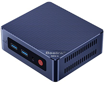 Beelink Mini PC, Mini S12 Intel 12th Gen Alder Lake-N N95 (4C/4T, bis 3,4GHz) 12GB LPDDR5 RAM 512GB M.2 2280 SSD, Mini Desktop Computer 4K Dual HDMI/WiFi5/BT4.2/2.5G LAN für Zuhause/Büro