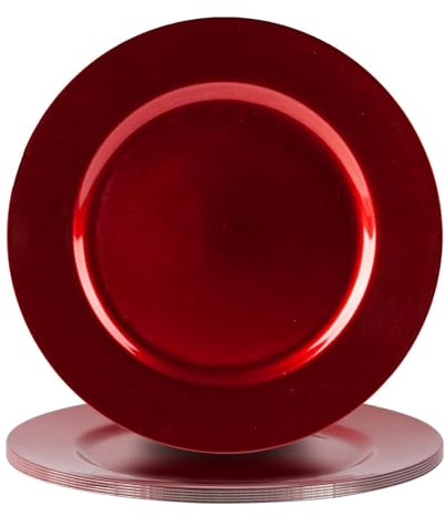 Argon Tableware Metallic Ladeplatten - 33cm - Rot - Pack Von 6