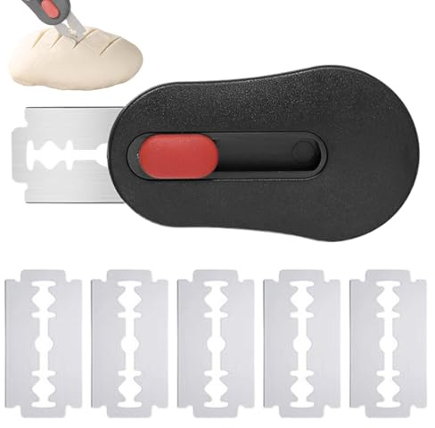 Bäckermesser, Magnetische Teigmesser, Brot Einschneidemesser Mit 5 Klingen, Brotklinge Bäckerklinge Edelstahl, Brotbackzubehör, Bread Lame Sour Dough Scoring Tool